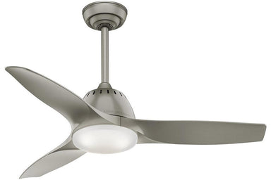 Casablanca Wisp - 44" Ceiling Fan in Pewter with 3 Pewter blades - includes 4 speed handheld remote control