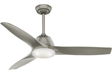 Casablanca Wisp - 52" Ceiling Fan in Pewter with 3 pewter blades - includes 4 speed handheld remote control