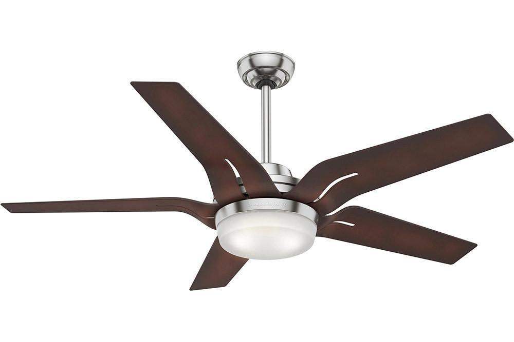 Casablanca Correne - 56" Ceiling Fan in  Brushed Nickel /Coffee Beech - 4 speed handheld remote control included