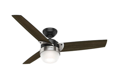 Hunter Flare - 48" Ceiling Fan in Matte Black + Brushed Nickel