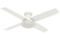 Hunter Dempsey Collection - 52" Ceiling Fan in Fresh White Low Profile No Light Kit