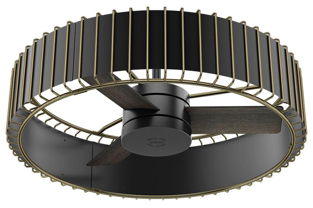 Hunter Vault - 30" Ceiling Fan in Matte Black + Modern Brass