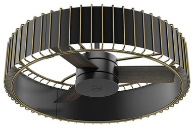 Hunter Vault - 30" Ceiling Fan in Matte Black + Modern Brass