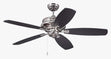 Craftmade Yorktown YOR52PLN5 52" Ceiling Fan with Blades Included in Polished Nickel