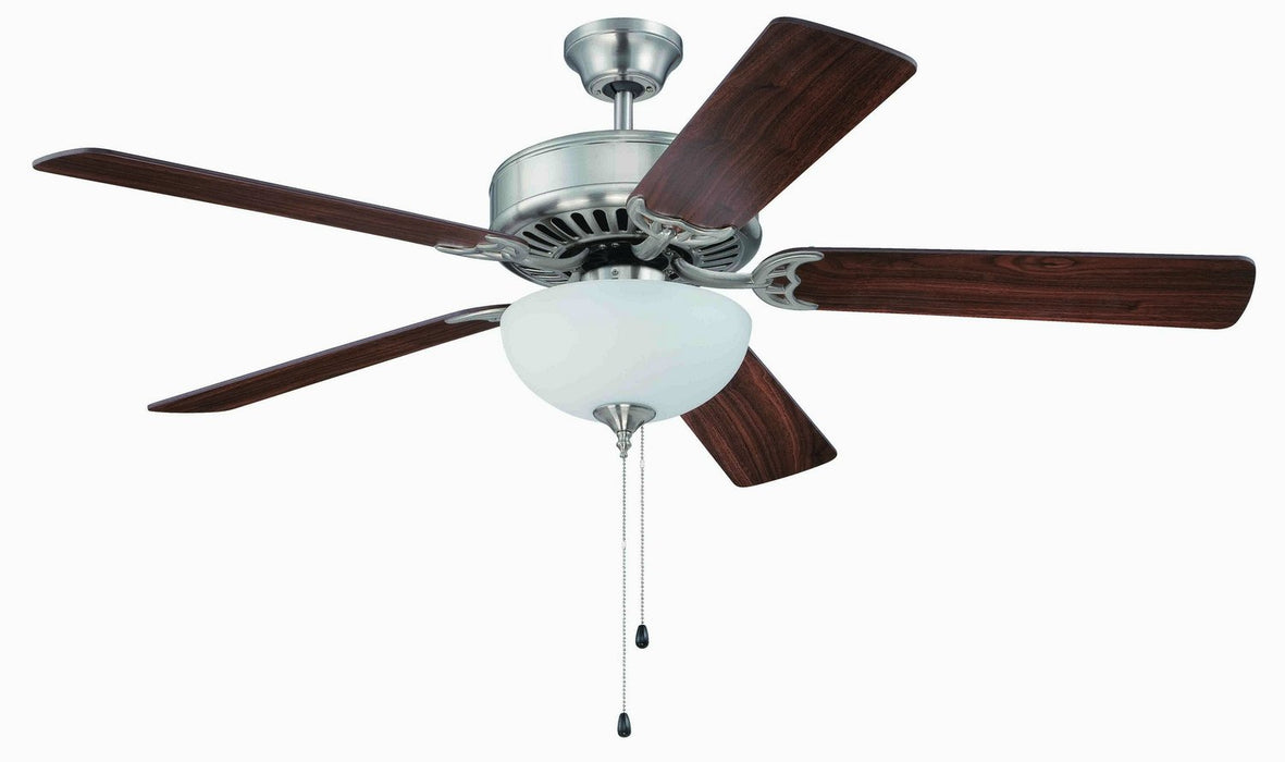 Craftmade - K11102 - 52" Ceiling Fan Motor with Blades Included - Pro Builder 201 - Brushed Polished Nickel