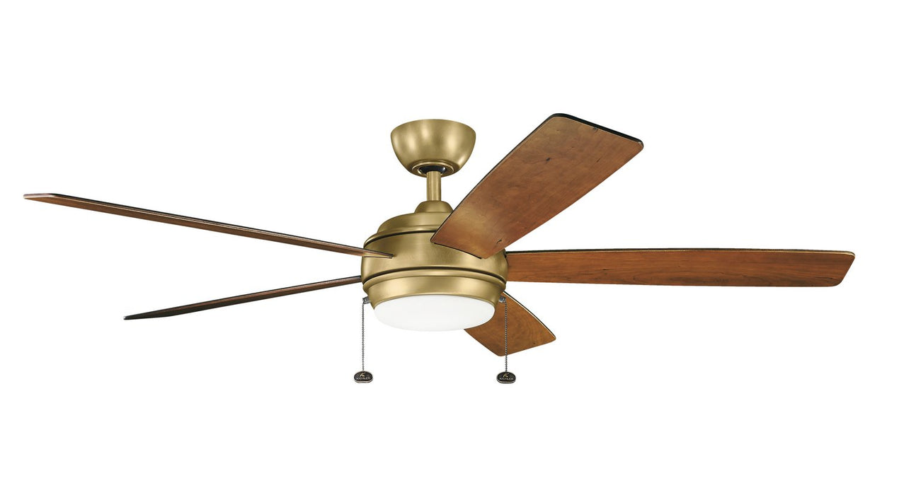 Kichler - 330180NBR - 60``Ceiling Fan - Starkk - Natural Brass