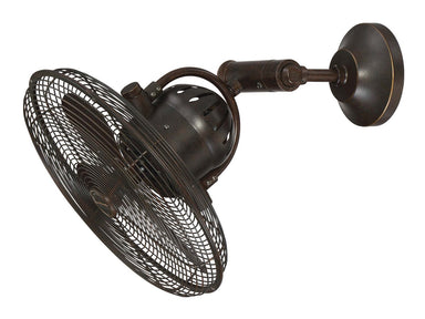 Craftmade Bellows IV BW414AG3 14" Cage Wall Fan w/Adjustable Arm in Aged Bronze Textured