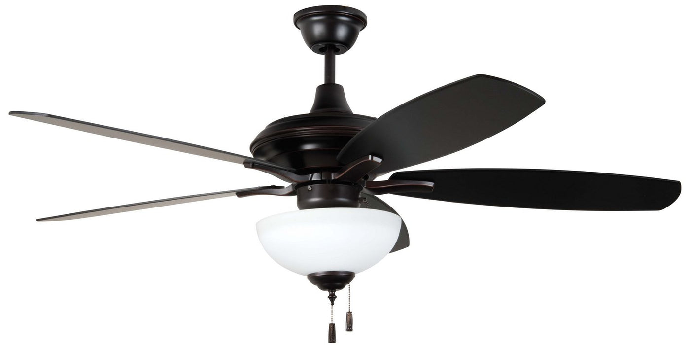 Craftmade Copeland CN52OBG5-WG 52" Ceiling Fan w/Blades and Light Kit in Oiled Bronze Gilded