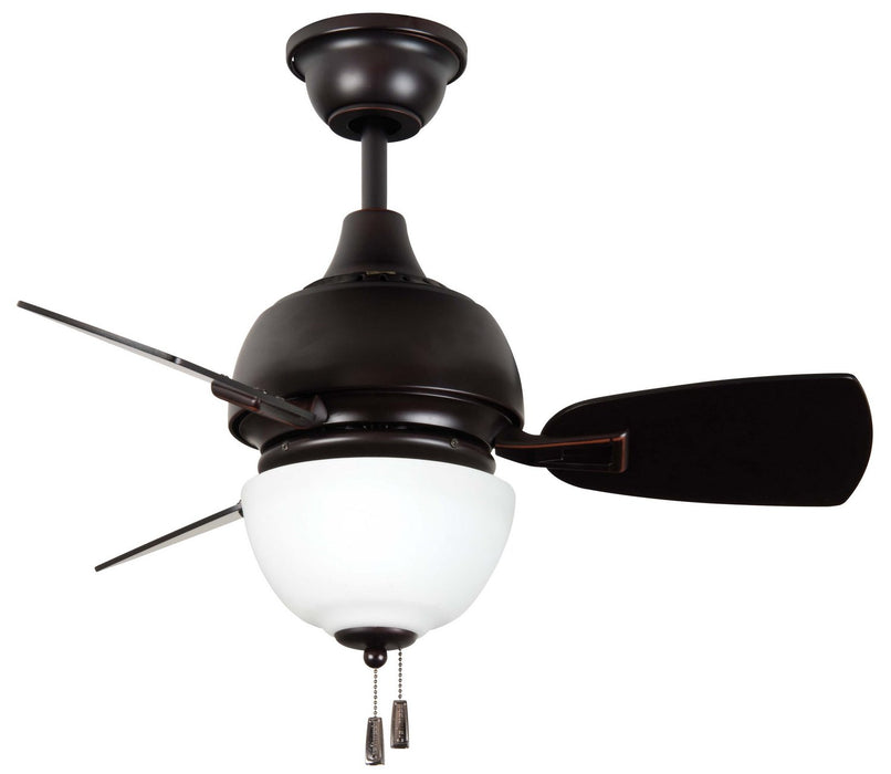 Craftmade Dane DA30OBG3-WG 30" Ceiling Fan w/Blades and Light Kit in Oiled Bronze Gilded