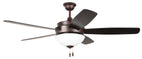 Craftmade Layton LY52OB5-WG 52" Ceiling Fan w/Blades and Light Kit in Oiled Bronze