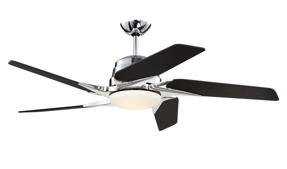 Craftmade - SOE54CH5 - 54" Ceiling Fan w/Blades and Light Kit - Solo Encore - Chrome