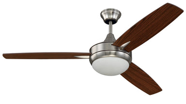 Craftmade Targas TG52BNK3 52" Ceiling Fan w/Blades and Light Kit in Brushed Polished Nickel