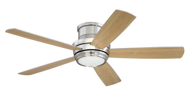 Craftmade Tempo Hugger TMPH52BNK5 52" Ceiling Fan w/Blades and Light Kit in Brushed Polished Nickel