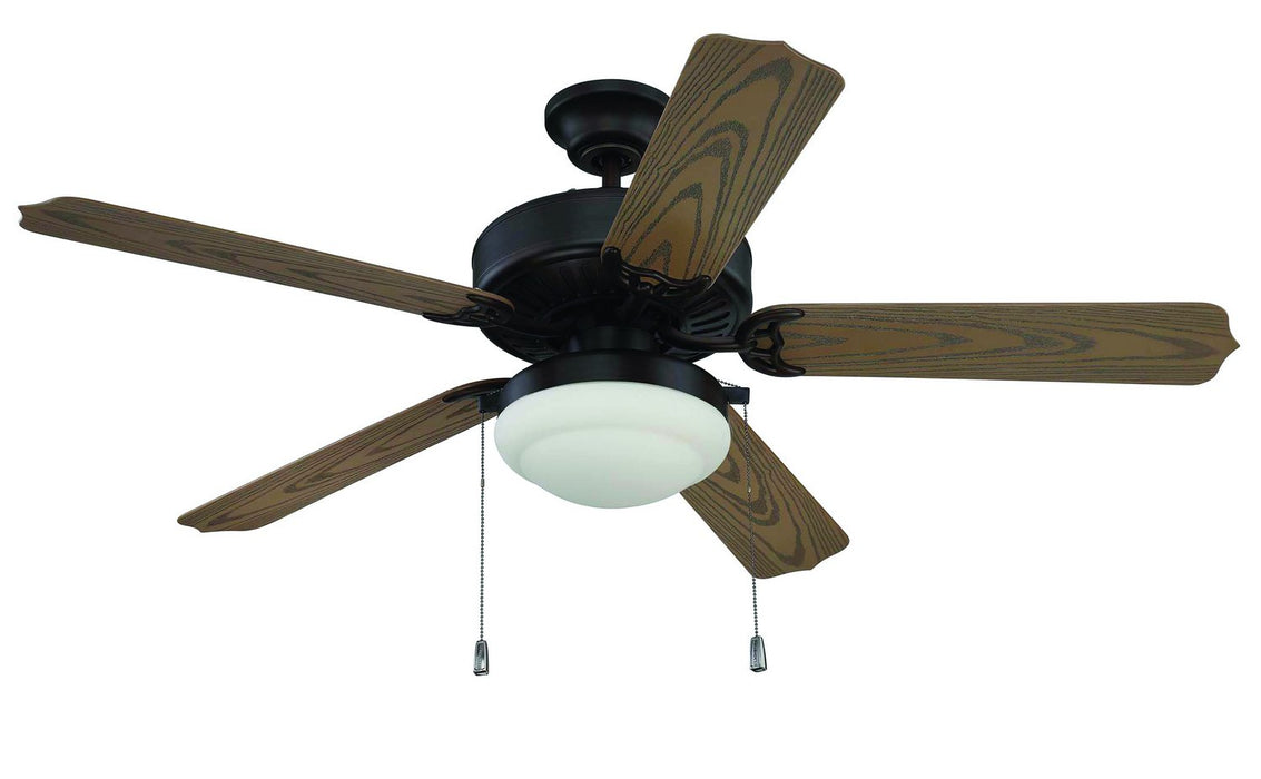 Craftmade END52ABZ5PC1 52" Ceiling Fan w/ Blades and Light Kit - Cove Harbor in Aged Bronze Brushed