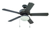 Craftmade END52ESP5PC1 52" Ceiling Fan w/ Blades and Light Kit - Cove Harbor in Espresso