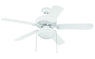 Craftmade END52WW5PC1 52" Ceiling Fan w/ Blades and Light Kit - Cove Harbor in White