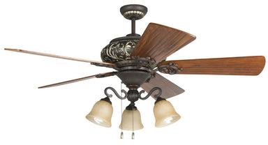 Craftmade - K11237 - 52" Ceiling Fan Motor with Blades Included - Ophelia - Aged Bronze/Vintage Madera