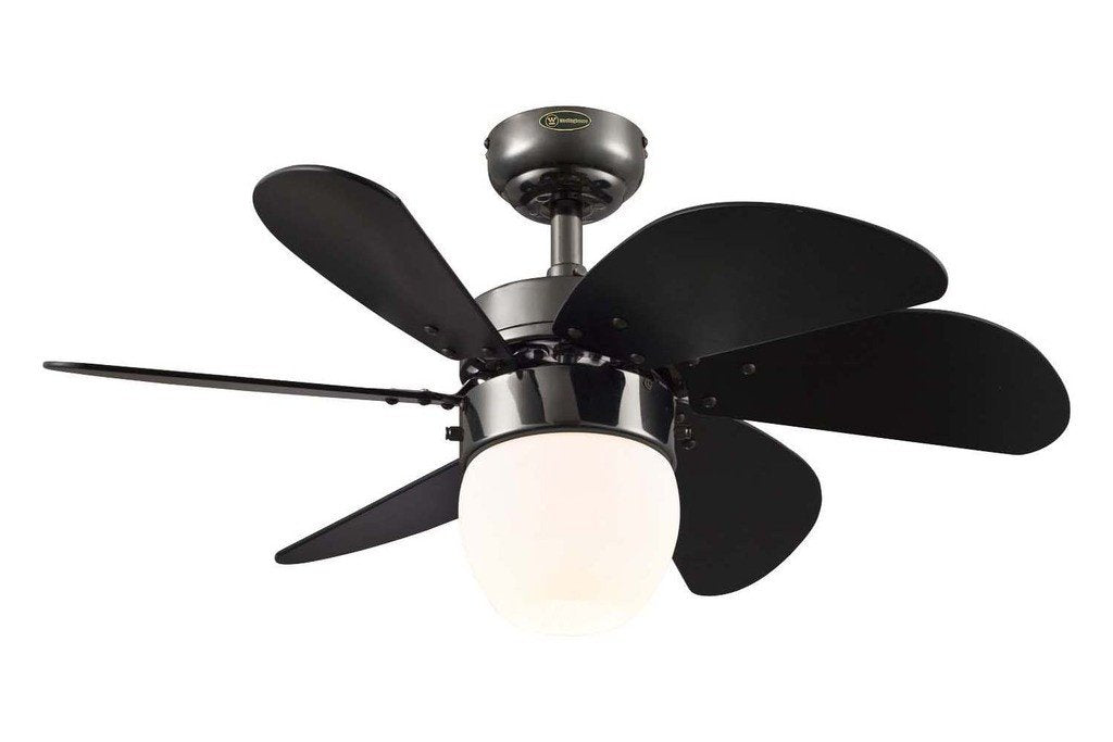 Westinghouse 7226100 30" Turbo Swirl in Gun Metal with Black Blades Indoor Rated Ceiling Fan