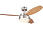 Westinghouse 7247300 42" Alloy in Brushed Nickel with Reversible Beech and Wengue Blades Indoor Rated Ceiling Fan