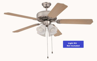 Craftmade - K10262 - 52" Ceiling Fan Motor with Blades Included - Pro Builder - Brushed Satin Nickel