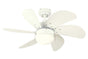 Westinghouse 7814565 30" Turbo Swirl in White with White Blades Indoor Rated Ceiling Fan