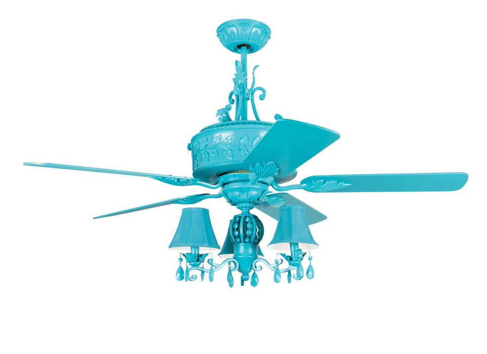 Craftmade ANT54TQ5WCR 54" Ceiling Fan - Antoinette in Turquoise