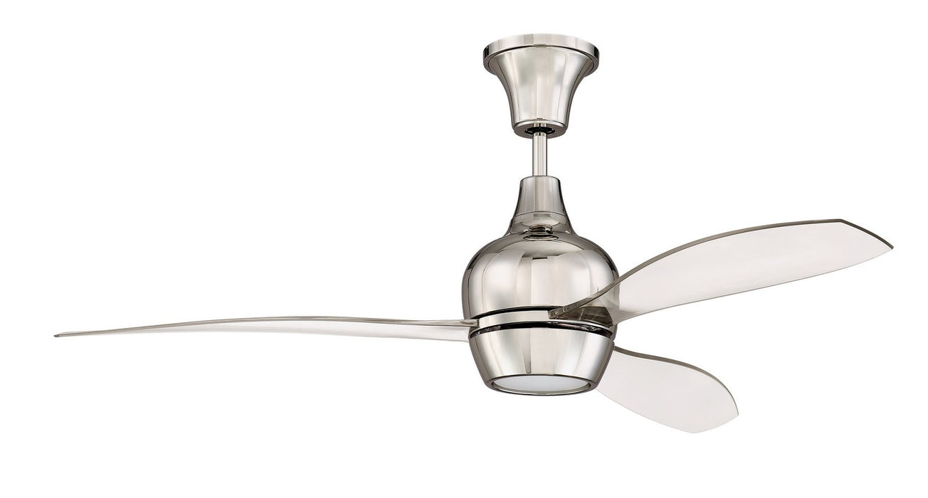 Craftmade BRD52PLN3-UCI 52" Ceiling Fan - Bordeaux in Polished Nickel