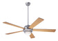 Modern Fan CoSolus Fan, Brushed Aluminum Finish, 52"  Maple Blades, 17W LED, Handheld Remote Control (2-wire) 52" Ceiling Fan from the Solus collection in Brushed Aluminum finish