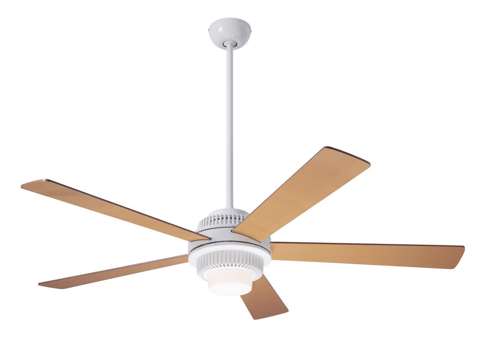 Modern Fan CoSolus Fan, Gloss White Finish, 52"  Maple Blades, 17W LED, Handheld Remote Control (2-wire) 52" Ceiling Fan from the Solus collection in Gloss White finish