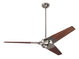 Modern Fan CoTorsion Fan, Bright Nickel Finish, 52"  Mahogany Blades, No Light, Fan Speed Control 52" Ceiling Fan from the Torsion collection in Bright Nickel finish