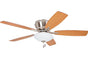 Ellington ATM52BNK5C 52" Atmos in Brushed Polished Nickel with Golden Maple Blades Indoor Rated Ceiling Fan