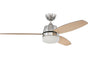 Ellington BEL52BNK3CRW 52" Beltre in Brushed Nickel with Reversible Black and Light Oak Blades Indoor Rated Ceiling Fan