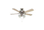 Ellington BFT52AN5C 52" Beaufort in Antique Nickel with Reversible Ash and Mahogany Blades Indoor Rated Ceiling Fan