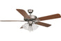 Ellington BLD52AN5C3 52" Builder Deluxe in Antique Nickel with Reversible Ash and Mahogany Blades Indoor Rated Ceiling Fan