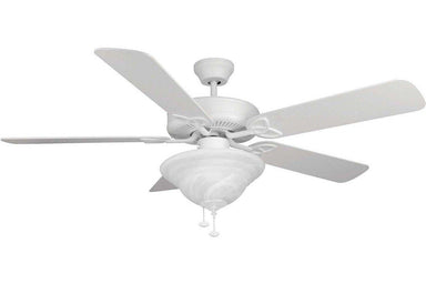 Ellington BLD52MWW5C1 52" Builder Deluxe in Matte White with Matte White Blades Indoor Rated Ceiling Fan