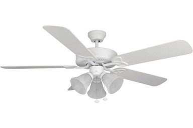 Ellington BLD52MWW5C3 52" Builder Deluxe in Matte White with Matte White Blades Indoor Rated Ceiling Fan