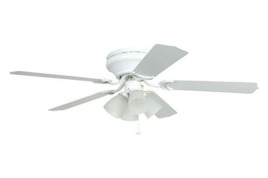 Ellington BRC52WW5C 52" Brilliante in White with Reversible Washed Oak and White Blades Indoor Rated Ceiling Fan