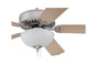 Craftmade C201BNK 52" Pro Builder 201 Ceiling Fan in Brushed Polished Nickel