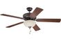 Craftmade C202AG 52" Pro Builder 202 Ceiling Fan in Aged Bronze