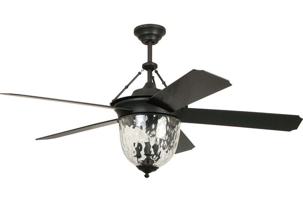 Ellington CAV52ABZ5LK 52" Cavalier in Aged Bronze Brushed with Aged Bronze Blades Damp Rated Outdoor Ceiling Fan