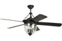 Ellington CAV52ABZ5LK 52" Cavalier in Aged Bronze Brushed with Aged Bronze Blades Damp Rated Outdoor Ceiling Fan