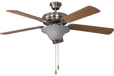 Ellington DCF52BNK5C1 52" Decorators Choice in Brushed Nickel with Reversible Dark Oak and Mahogany Blades Indoor Rated Ceiling Fan