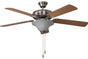 Ellington DCF52BNK5C1 52" Decorators Choice in Brushed Nickel with Reversible Dark Oak and Mahogany Blades Indoor Rated Ceiling Fan