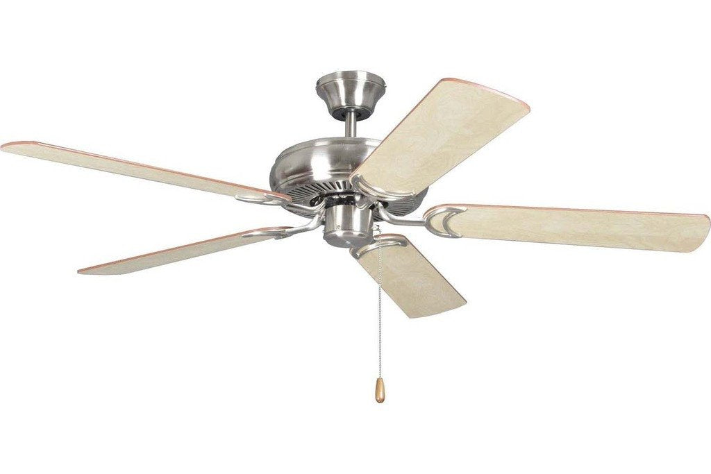 Ellington DCF52BNK5 52" Decorators Choice in Brushed Polished Nickel with Reversible Ash and Mahogany Blades Indoor Rated Ceiling Fan