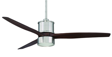 Regency Hover 56" Brushed Nickel Ceiling Fan with Dark Walnut Blades HV-BN