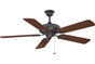 Ellington MAJ52ABZ5 52" Majestic in Aged Bronze with Reversible Dark Oak and Mahogany Blades Indoor Rated Ceiling Fan