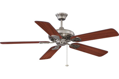 Ellington MAJ52BNK5 52" Majestic in Brushed Polished Nickel with Reversible Dark Cherry and Teak Blades Indoor Rated Ceiling Fan