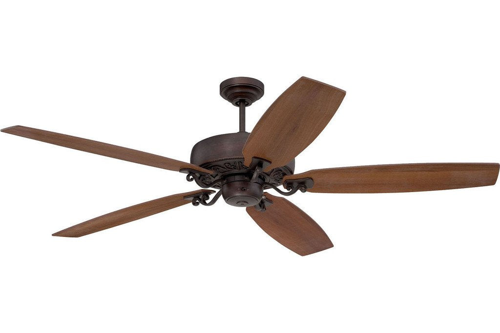 Ellington PAT64ABZC5 64" Patterson in Aged Bronze with Reversible Teak and Walnut Blades Indoor Rated Ceiling Fan