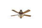 Ellington PD52ABZ5C4 52" Piedmont in Aged Bronze with Reversible Dark Oak and Mahogany Blades Indoor Rated Ceiling Fan