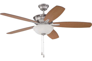 Ellington PNB52BNK5 52" Penbrooke in Brushed Polished Nickel with Dark Walnut Blades Indoor Rated Ceiling Fan